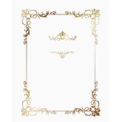金色欧式花边纹边框