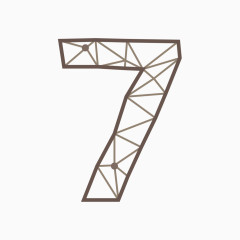 线框三角形几何数字7