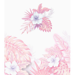 个性创意手绘花朵唯美化妆品素材宣传