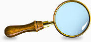 蓝色放大镜