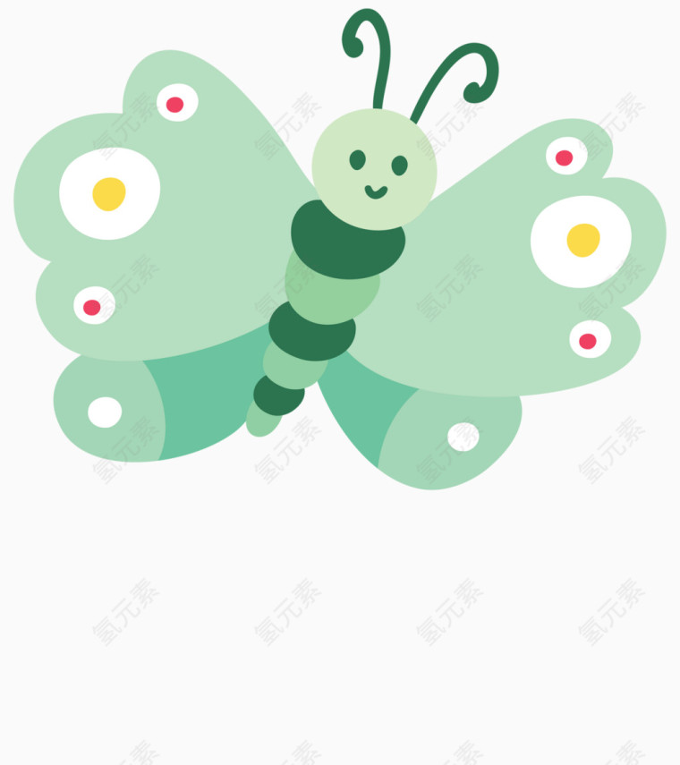卡通手绘漂亮蝴蝶