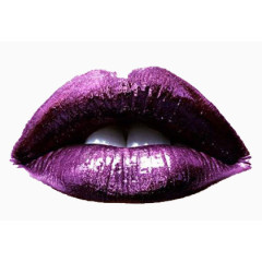 红唇剪影手绘红唇