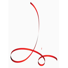 矢量螺旋红色绸带