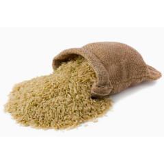 一袋倾泄出来的谷物