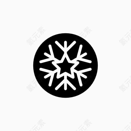 圣诞雪花符号图标