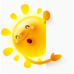 可爱的卡通太阳设计矢量素材