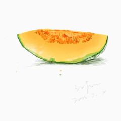 手绘哈密瓜
