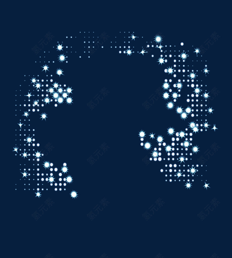 矢量水晶雪花和水滴