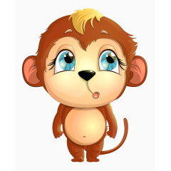 卡通小猴矢量图素材