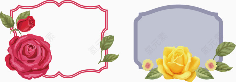 花朵装饰元素矢量素材
