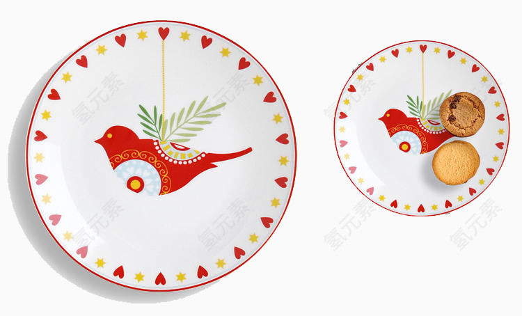 红色小鸟餐盘