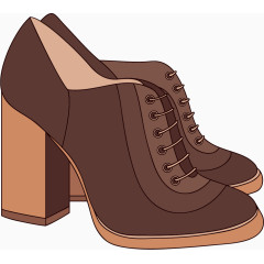 卡通手绘女士高跟单鞋 