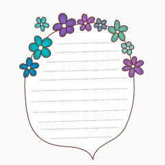 彩色信封框信纸 