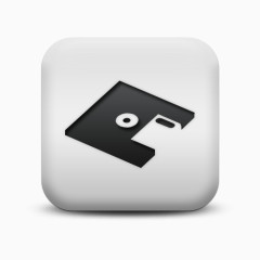 不光滑的白色的广场图标业务磁盘商业偶像