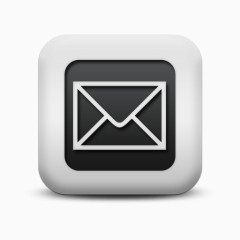 磨砂白广场图标社会媒体标志邮件广场社会媒体标识图标