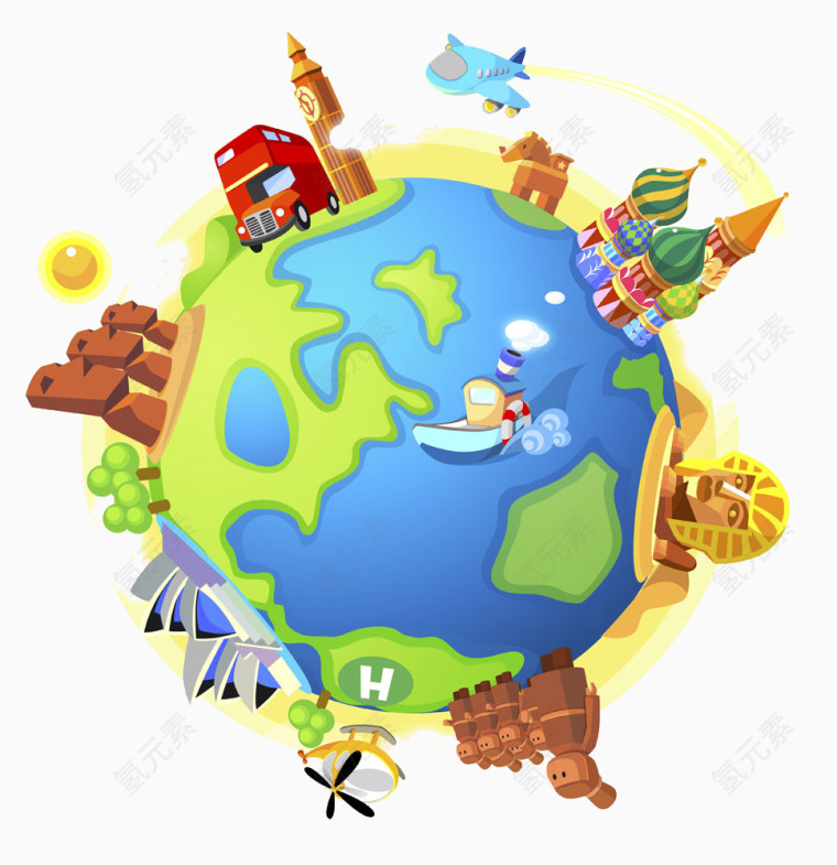 卡通地球