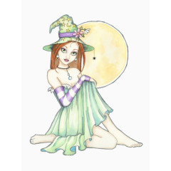 卡通西方美女图片手绘美女图片