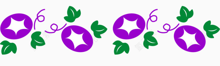 矢量牵牛花花边