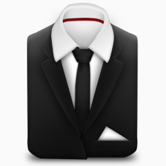 经理西装黑色领带图标