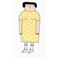 卡通插画趣味女孩