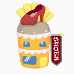 可爱卡通商铺手绘