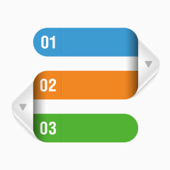 不规则网页数字标签矢量