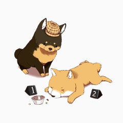 卡通五彩小猫