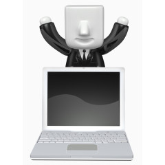 3d小人标志商务风格