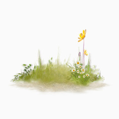 花儿绿草素材