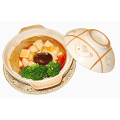 北菇海参豆腐煲图片素材