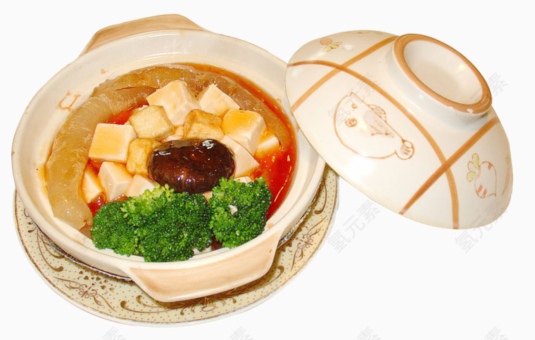 北菇海参豆腐煲图片素材
