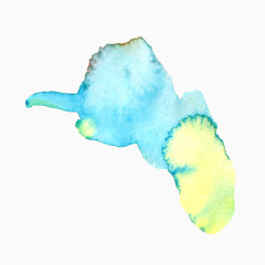 五彩不规则水墨