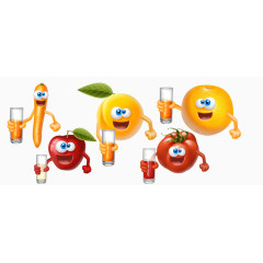 卡通人物水果