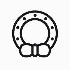 圣诞节装饰概述花环圣诞图标