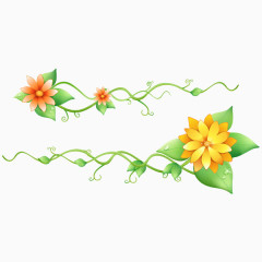 卡通手绘花卉植物