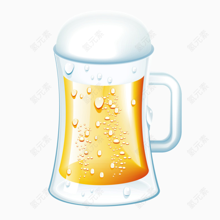 卡通手绘啤酒