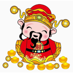 卡通财神爷