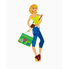 手绘休闲装人物