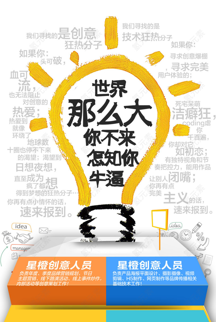灯泡创意招聘设计