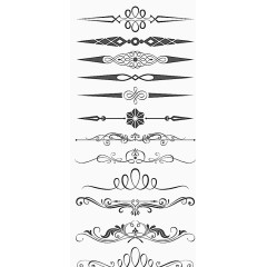 黑色花纹边框复古边框吉祥边框不规则边框