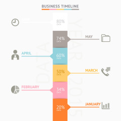 矢量时间线素材