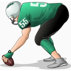 运动员橄榄球卡通