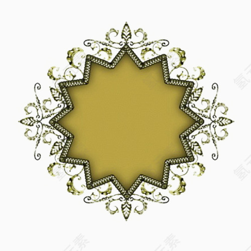 花纹多边形边框