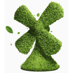 卡通手绘树叶风扇