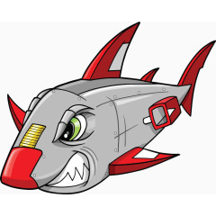 彩绘机甲卡通鲨鱼