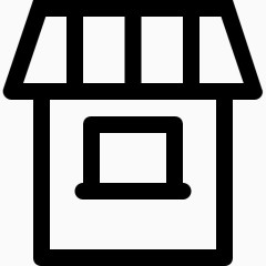 房子市场店圣诞节和购物图标