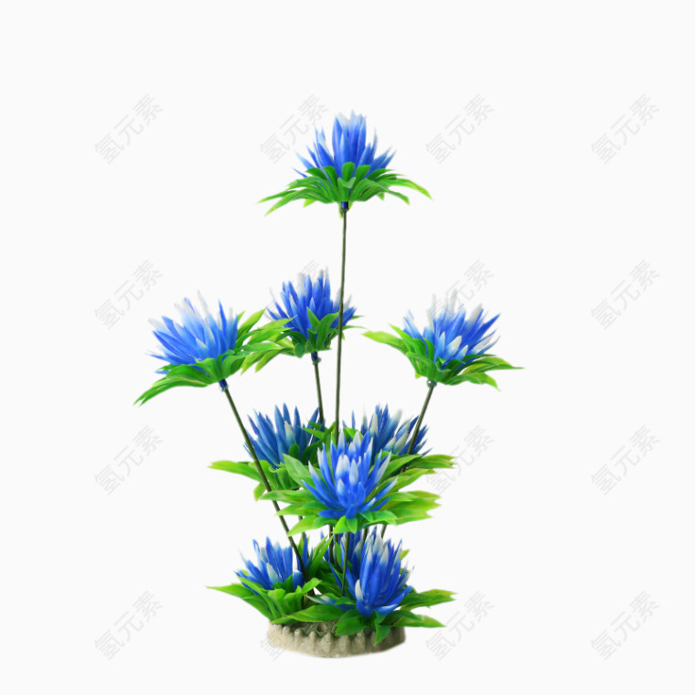 仿真荷花蓝黄绿红橙色水草