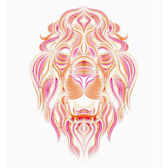 卡通雄狮插画图片