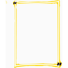 黄色简单的线框边框