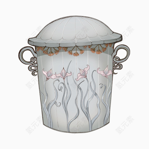 欧式 创意 垃圾桶 图标